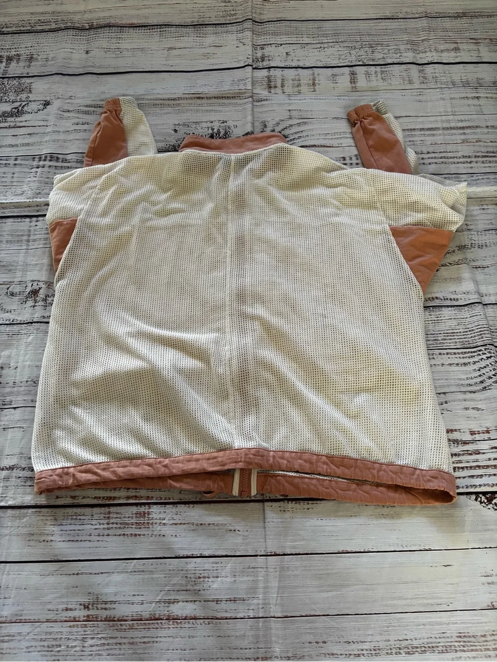Nike Women’s Dusty Rose and Cream Mesh Zip Bomber Jacket